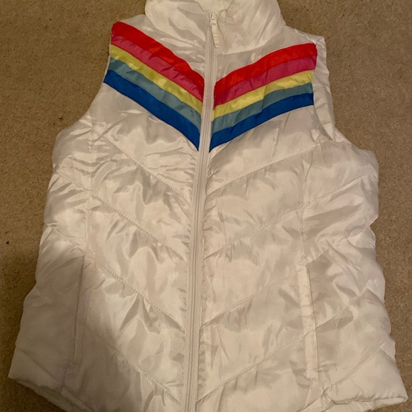 SO Jackets & Blazers - SO juniors small puffer vest with rainbow detail